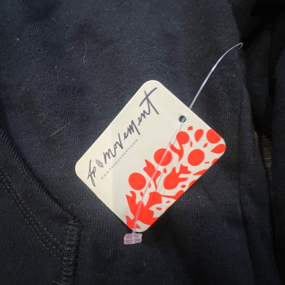 FP Movement By Free People High Jump Full-Zip Sweatshirt, Sz Large, Black/Gray - Picture 2 of 16